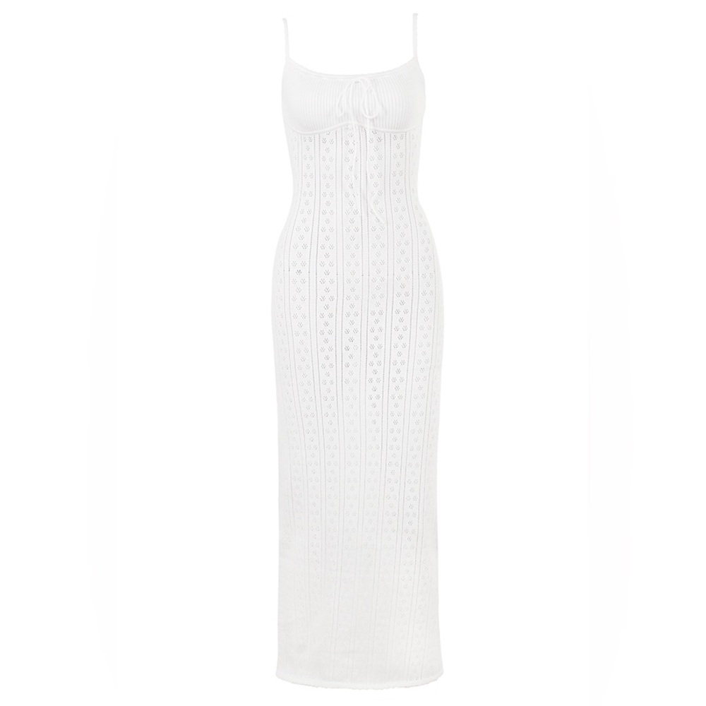 House of CB MYLA White Knit Maxi Dress women’s size XS NWT - Picture 10 of 16